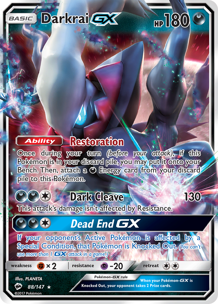 Darkrai GX (88/147) [Sun & Moon: Burning Shadows] | Rock City Comics