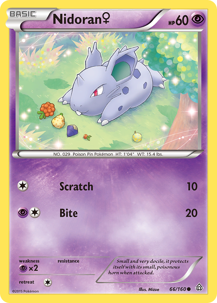 Nidoran (66/160) (Female) [XY: Primal Clash] | Rock City Comics