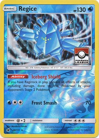 Regice (28/111) (League Promo) [Sun & Moon: Crimson Invasion] | Rock City Comics