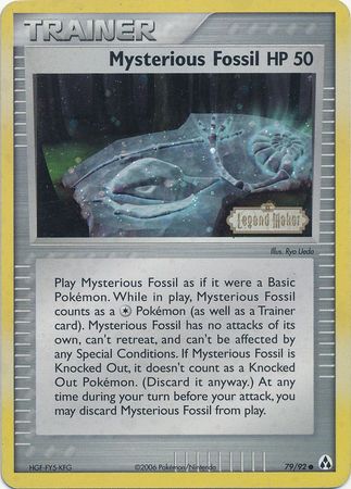 Mysterious Fossil (79/92) (Stamped) [EX: Legend Maker] | Rock City Comics