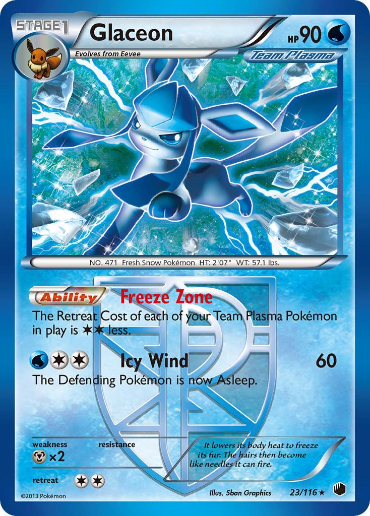 Glaceon (23/116) [Black & White: Plasma Freeze] | Rock City Comics