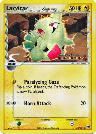 Larvitar (52/101) (Delta Species) (Stamped) [EX: Dragon Frontiers] | Rock City Comics