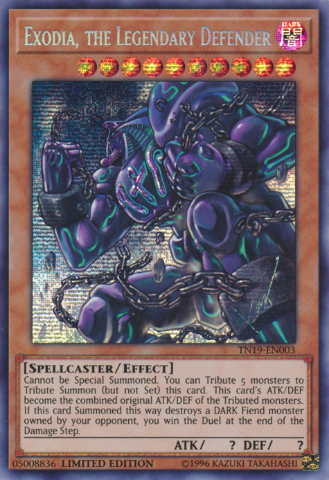 Exodia, the Legendary Defender [TN19-EN003] Prismatic Secret Rare | Rock City Comics