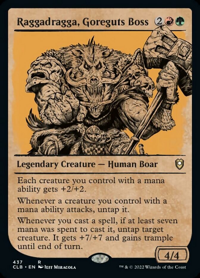 Raggadragga, Goreguts Boss (Showcase) [Commander Legends: Battle for Baldur's Gate] | Rock City Comics