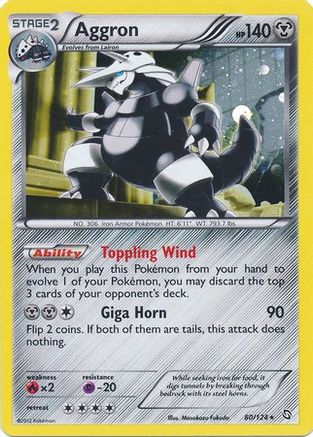 Aggron (80/124) (Cosmos Holo) [Black & White: Dragons Exalted] | Rock City Comics