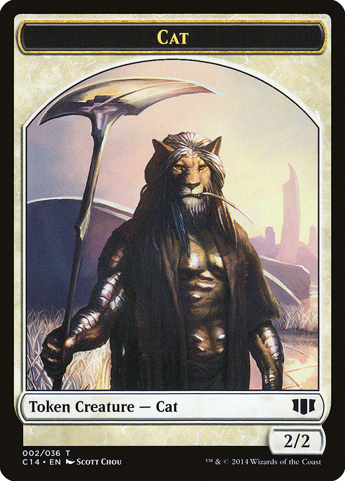 Angel // Cat Double-sided Token [Commander 2014 Tokens] | Rock City Comics