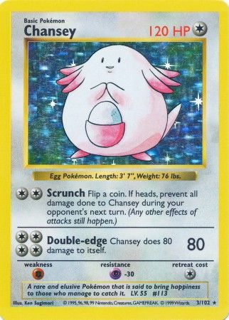 Chansey (3/102) [Base Set Shadowless Unlimited] | Rock City Comics