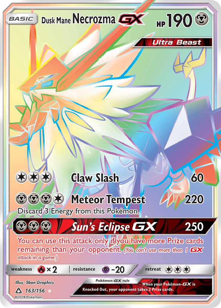 Dusk Mane Necrozma GX (163/156) [Sun & Moon: Ultra Prism] | Rock City Comics