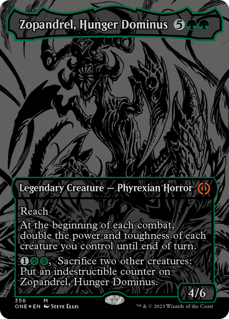 Zopandrel, Hunger Dominus (Oil Slick Raised Foil) [Phyrexia: All Will Be One] | Rock City Comics