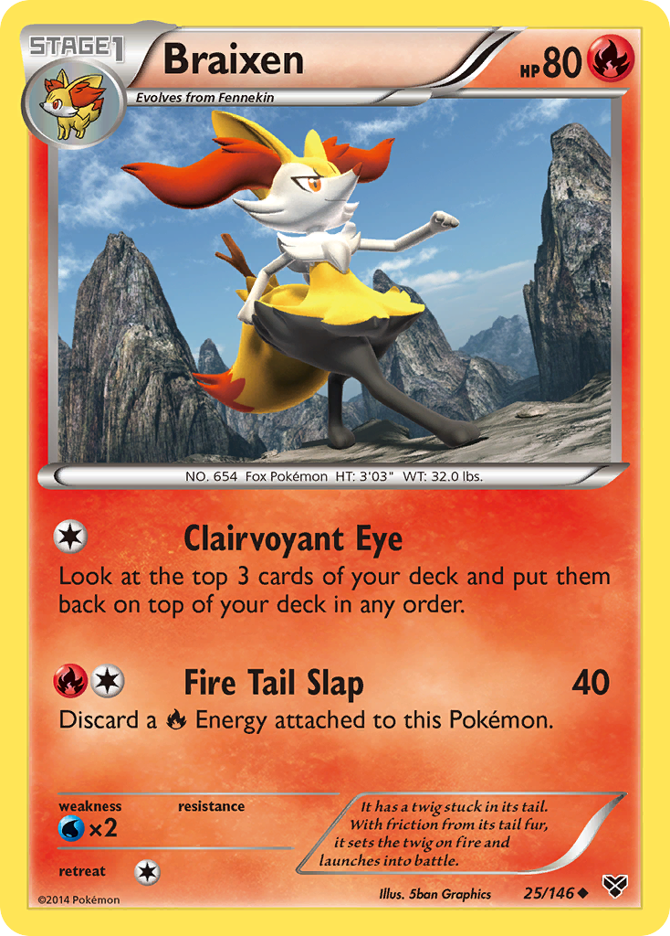 Braixen (25/146) [XY: Base Set] | Rock City Comics