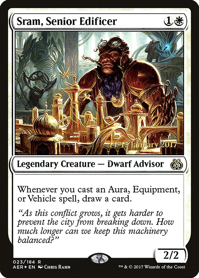 Sram, Senior Edificer  [Aether Revolt Prerelease Promos] | Rock City Comics