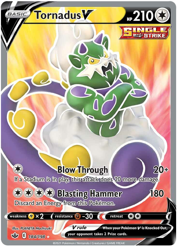 Tornadus V (184/198) [Sword & Shield: Chilling Reign] | Rock City Comics