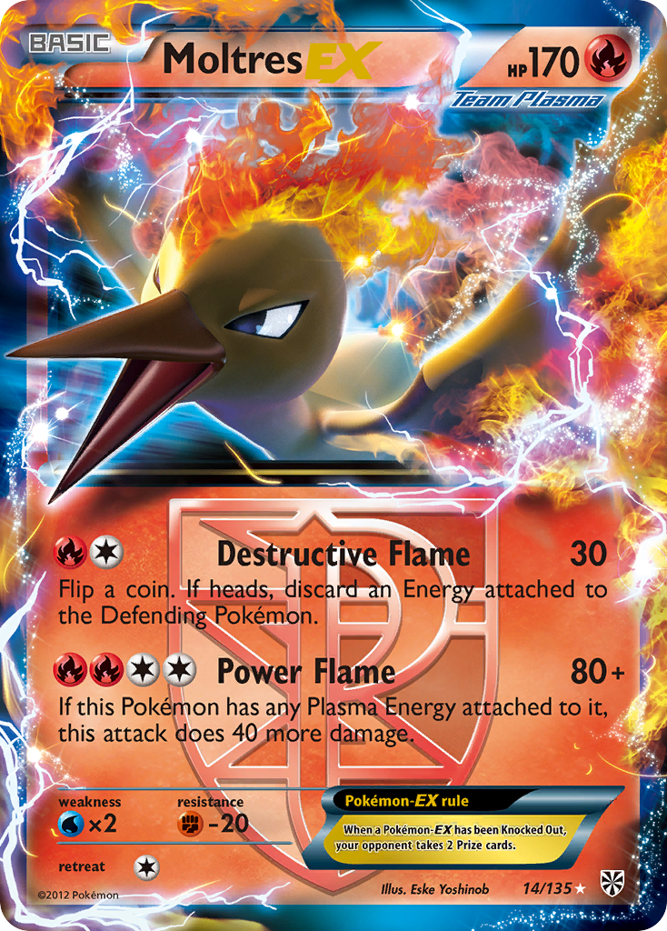 Moltres EX (14/135) [Black & White: Plasma Storm] | Rock City Comics