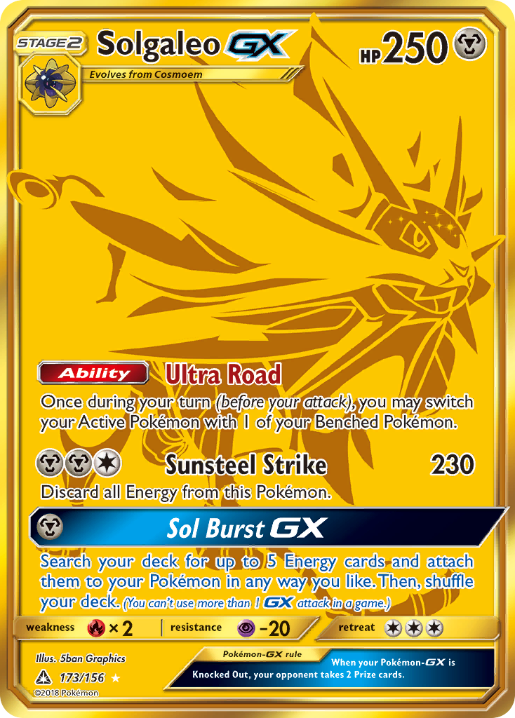 Solgaleo GX (173/156) [Sun & Moon: Ultra Prism] | Rock City Comics