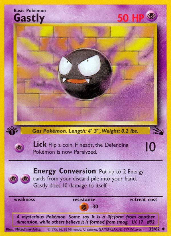 Gastly (33/62) [Fossil 1st Edition] | Rock City Comics