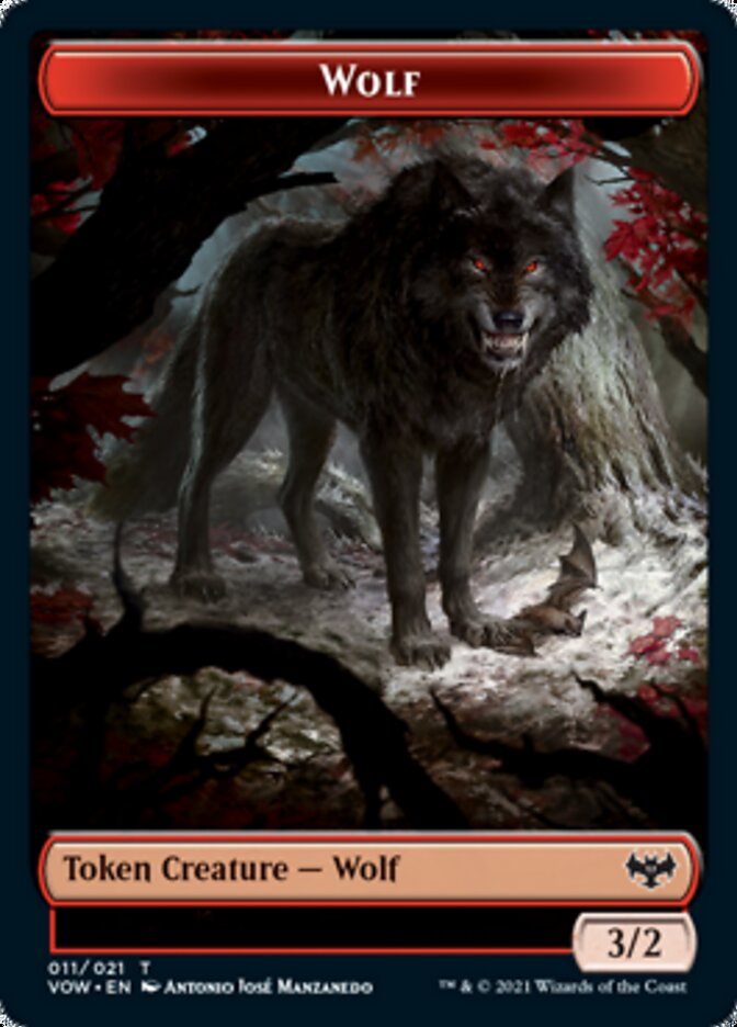 Wolf Token (011) [Innistrad: Crimson Vow Tokens] | Rock City Comics