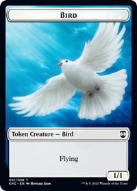 Bird (001) // Soldier Double-sided Token [Kaldheim Commander Tokens] | Rock City Comics