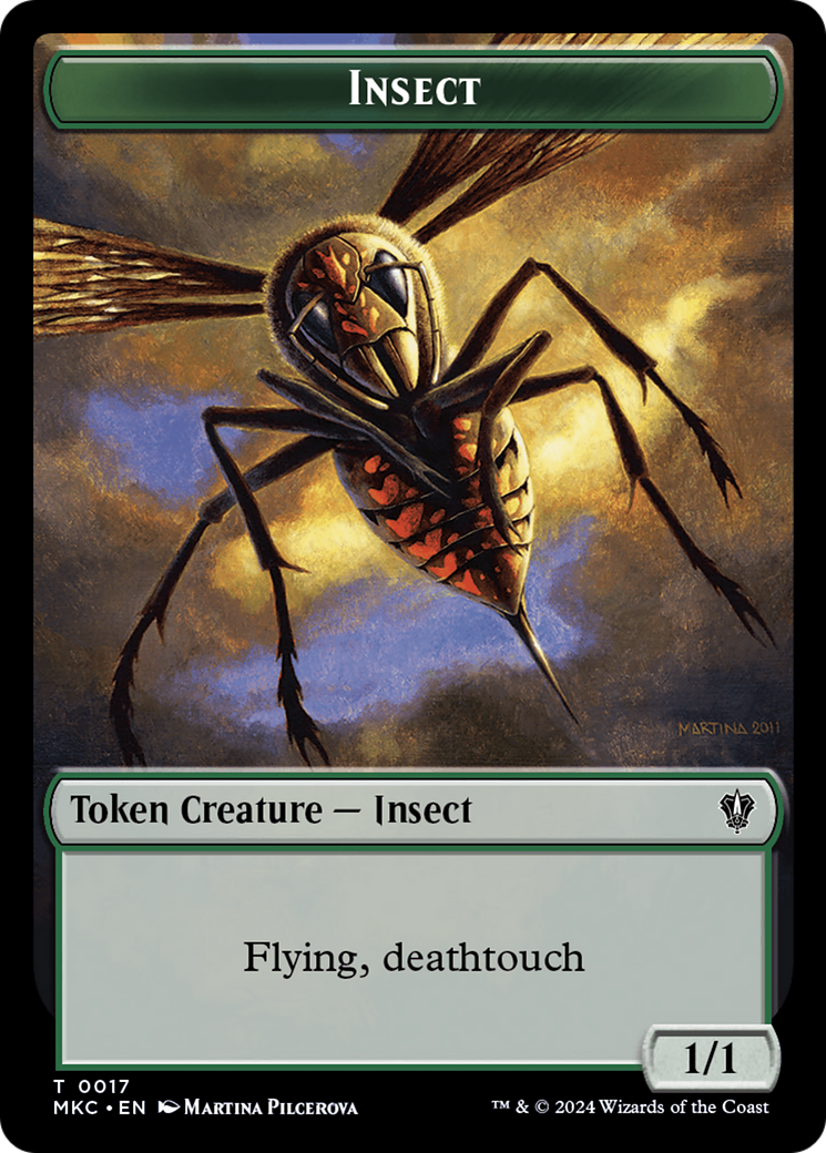 Clue // Insect (0017) Double-Sided Token [Murders at Karlov Manor Commander Tokens] | Rock City Comics