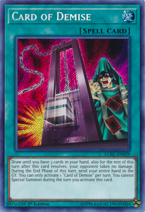 Card of Demise [LCKC-EN029] Secret Rare | Rock City Comics