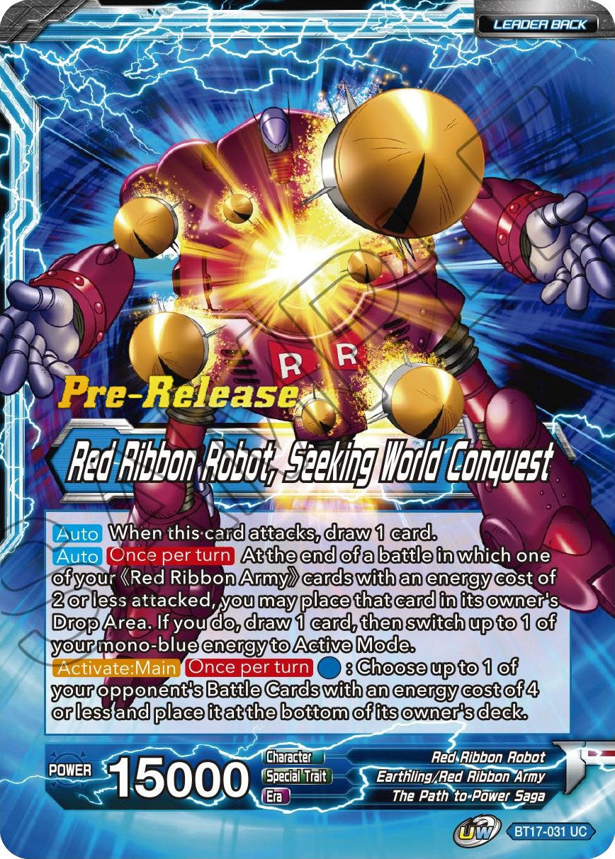 Commander Red // Red Ribbon Robot, Seeking World Conquest (BT17-031) [Ultimate Squad Prerelease Promos] | Rock City Comics