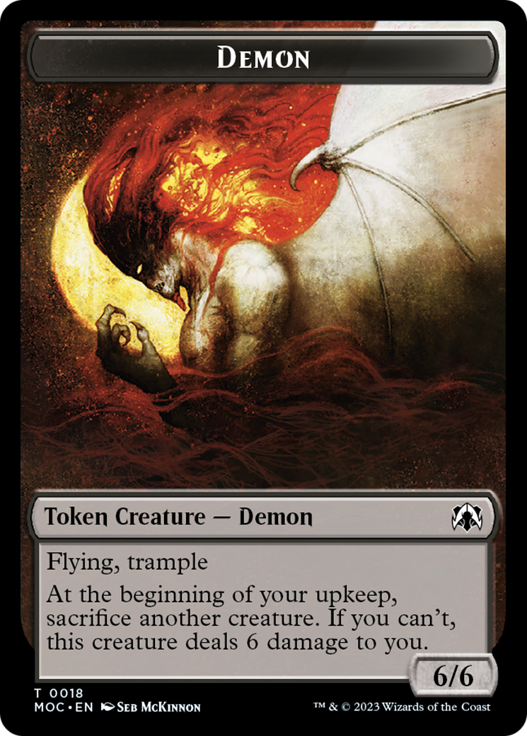 Angel (3) // Demon Double-Sided Token [March of the Machine Commander Tokens] | Rock City Comics