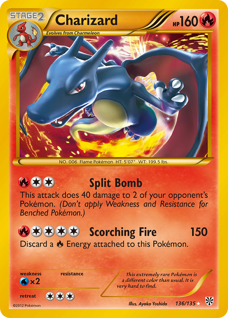 Charizard (136/135) [Black & White: Plasma Storm] | Rock City Comics