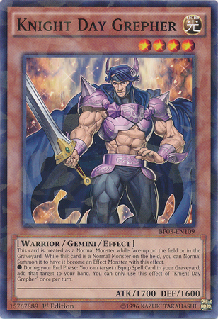 Knight Day Grepher [BP03-EN109] Shatterfoil Rare | Rock City Comics