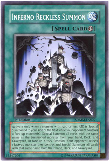 Inferno Reckless Summon [SDMM-EN027] Common | Rock City Comics