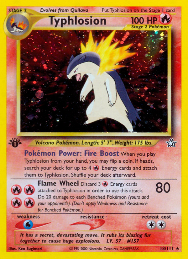 Typhlosion (18/111) [Neo Genesis 1st Edition] | Rock City Comics