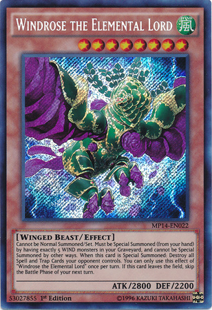 Windrose the Elemental Lord [MP14-EN022] Secret Rare | Rock City Comics