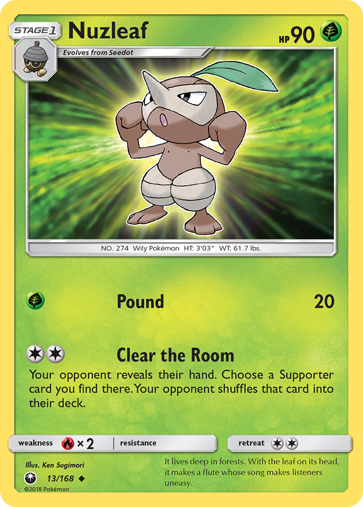 Nuzleaf (13/168) [Sun & Moon: Celestial Storm] | Rock City Comics