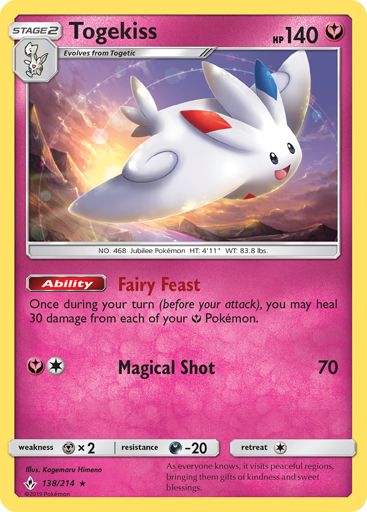 Togekiss (138/214) [Sun & Moon: Unbroken Bonds] | Rock City Comics