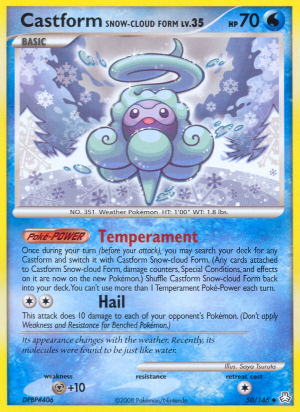 Castform Snow-cloud Form (50/146) [Diamond & Pearl: Legends Awakened] | Rock City Comics