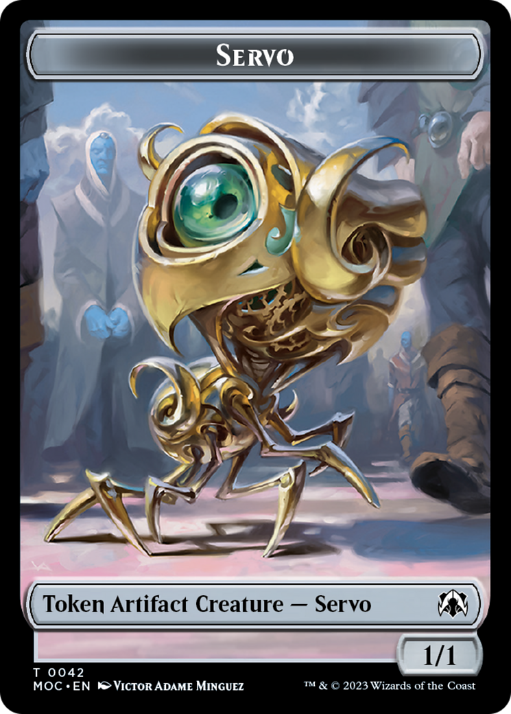 Feather // Servo Double-Sided Token [March of the Machine Commander Tokens] | Rock City Comics