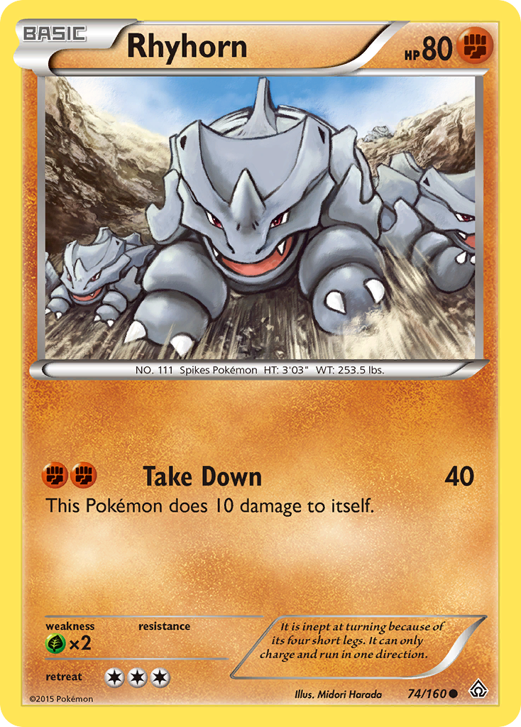 Rhyhorn (74/160) [XY: Primal Clash] | Rock City Comics