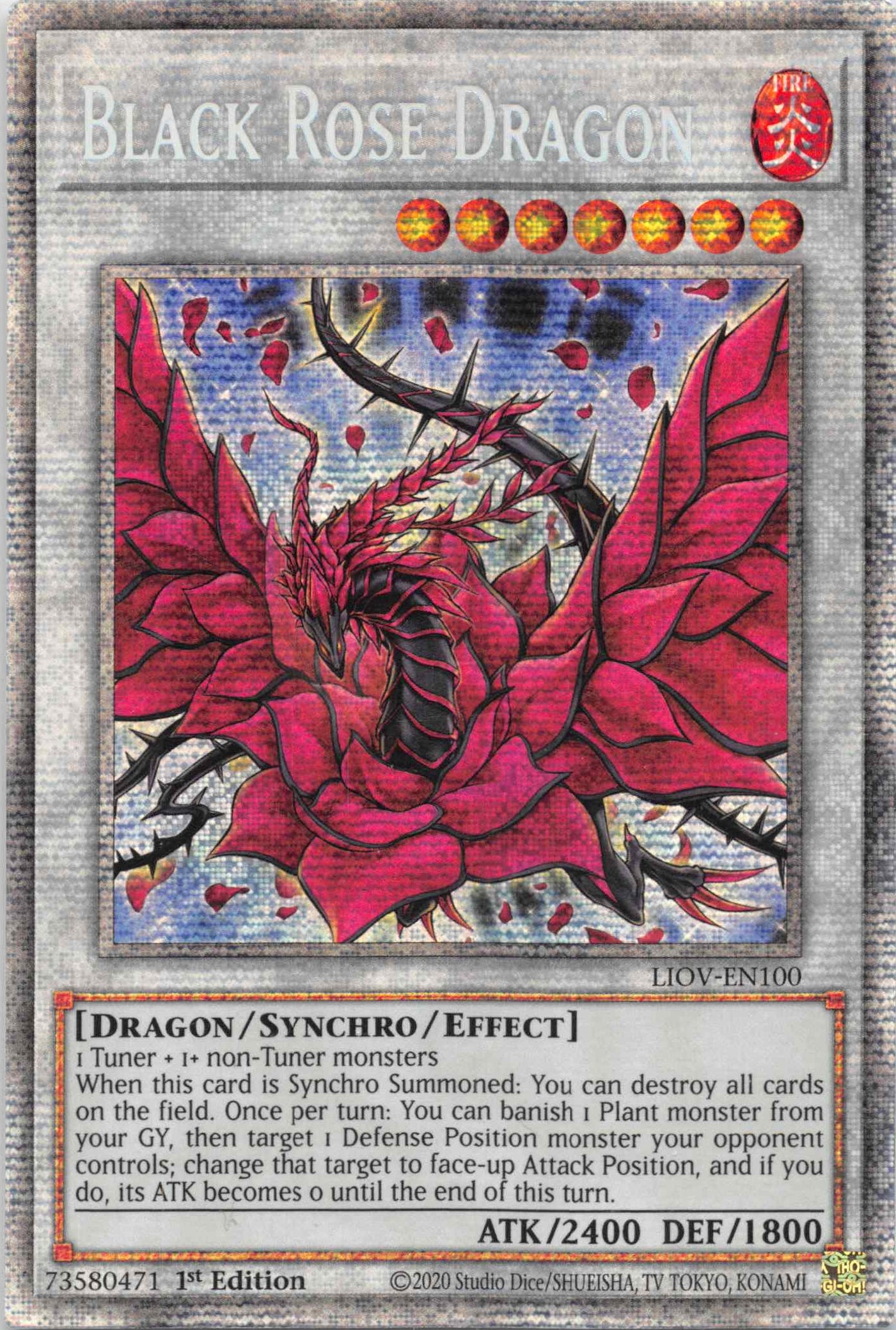 Black Rose Dragon [LIOV-EN100] Starlight Rare | Rock City Comics