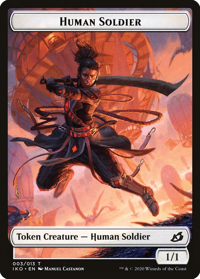 Human Soldier (003/013) [Ikoria: Lair of Behemoths Tokens] | Rock City Comics