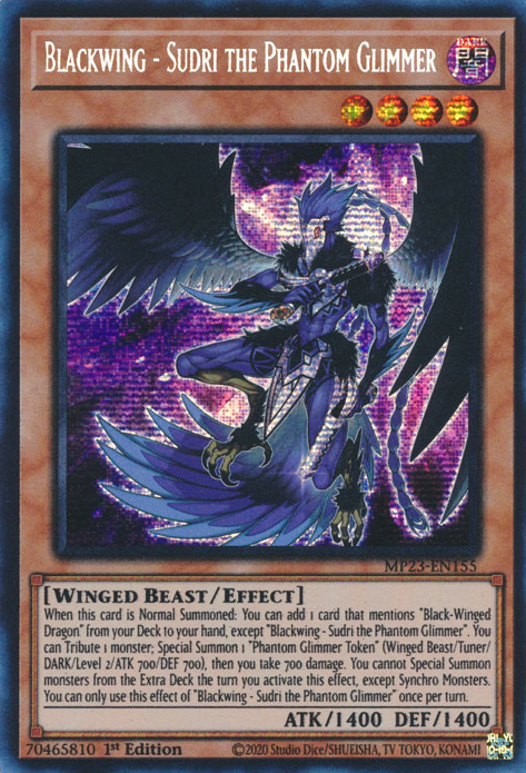 Blackwing - Sudri the Phantom Glimmer [MP23-EN155] Prismatic Secret Rare | Rock City Comics