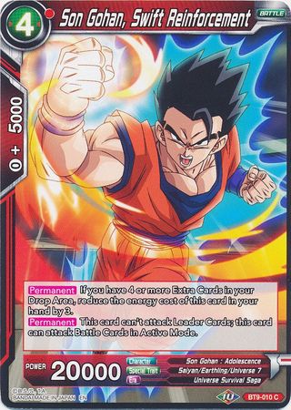 Son Gohan, Swift Reinforcement [BT9-010] | Rock City Comics