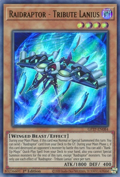 Raidraptor - Tribute Lanius [GFTP-EN084] Ultra Rare | Rock City Comics