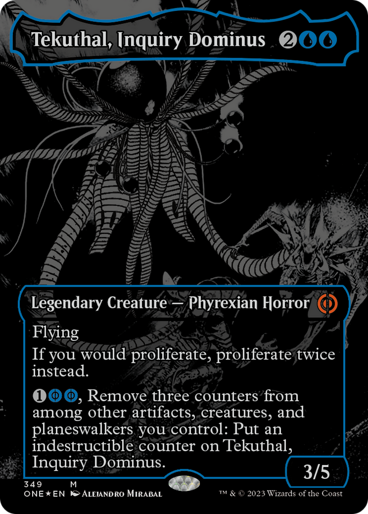 Tekuthal, Inquiry Dominus (Oil Slick Raised Foil) [Phyrexia: All Will Be One] | Rock City Comics