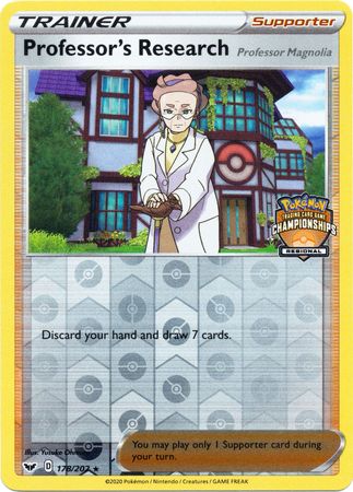 Professor's Research (178/202) (Regional Championship Promo) [Sword & Shield: Base Set] | Rock City Comics