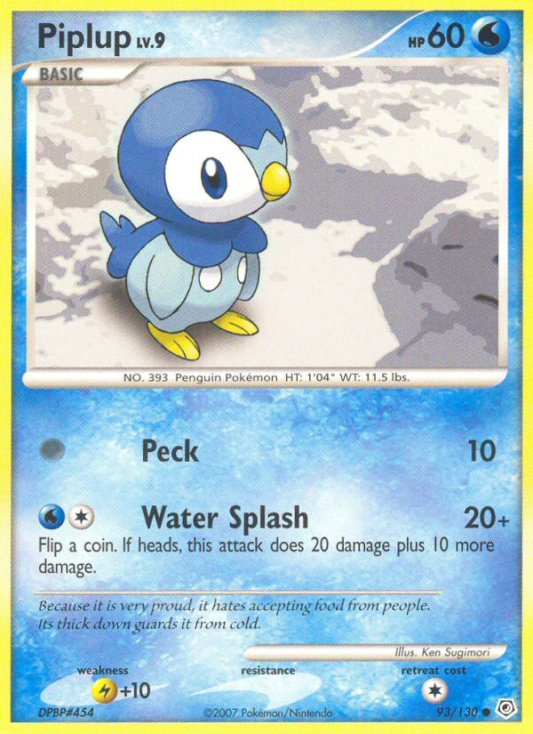 Piplup (93/130) [Diamond & Pearl: Base Set] | Rock City Comics