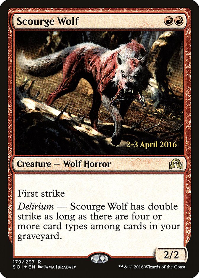 Scourge Wolf [Shadows over Innistrad Prerelease Promos] | Rock City Comics