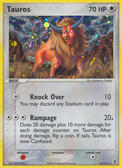 Tauros (16/112) [EX: FireRed & LeafGreen] | Rock City Comics