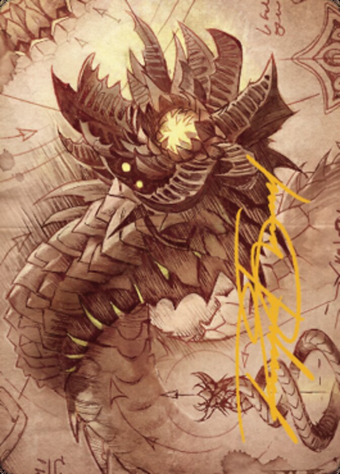 Wurmcoil Engine Art Card (Gold-Stamped Signature) [The Brothers' War Art Series] | Rock City Comics