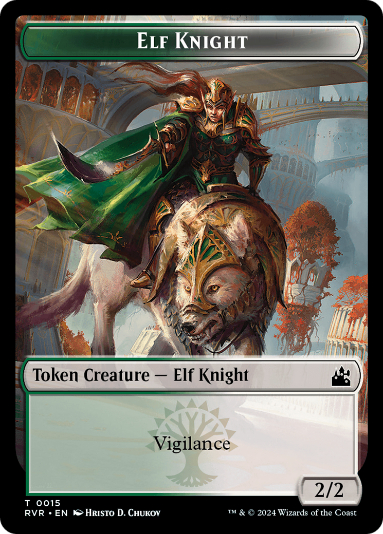 Elf Knight // Voja Double-Sided Token [Ravnica Remastered Tokens] | Rock City Comics