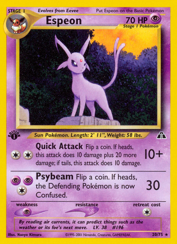 Espeon (20/75) [Neo Discovery 1st Edition] | Rock City Comics