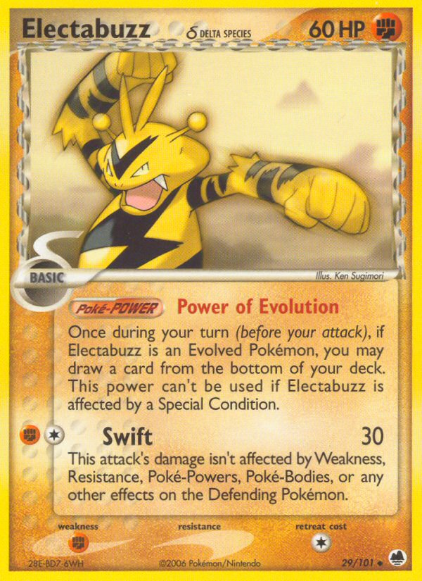 Electabuzz (29/101) (Delta Species) [EX: Dragon Frontiers] | Rock City Comics