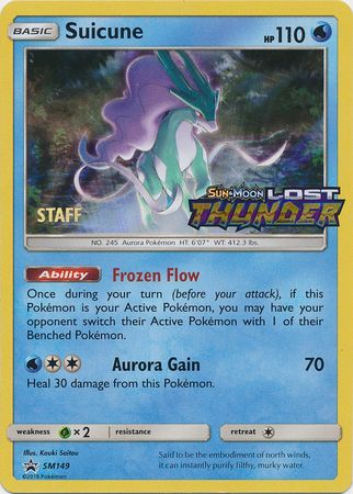 Suicune (SM149) (Staff Prerelease Promo) [Sun & Moon: Black Star Promos] | Rock City Comics